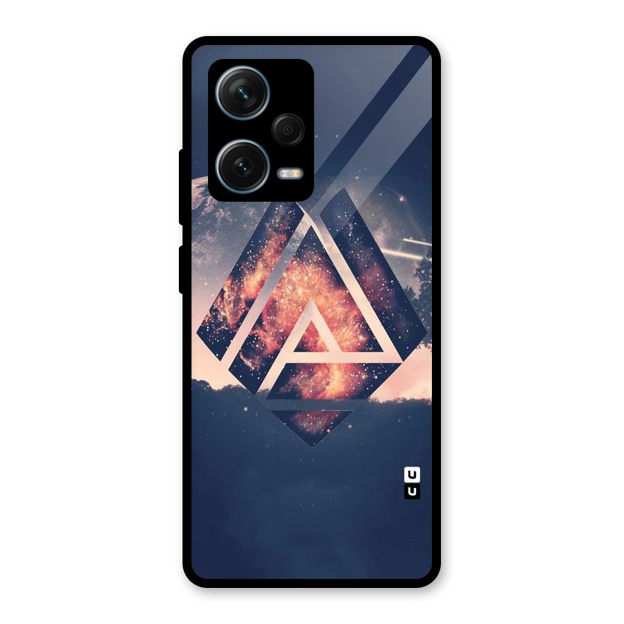 Moon Abstract Glass Back Case for Redmi Note 12 Pro Plus 5G