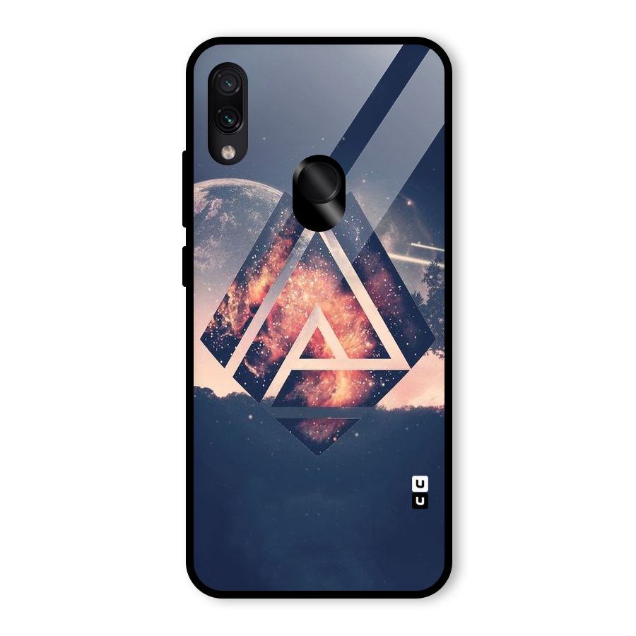 Moon Abstract Glass Back Case for Redmi Note 7 Pro