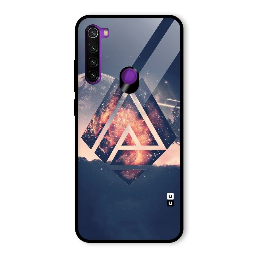 Moon Abstract Glass Back Case for Redmi Note 8