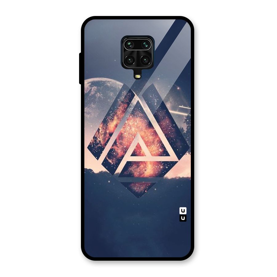 Moon Abstract Glass Back Case for Redmi Note 9 Pro