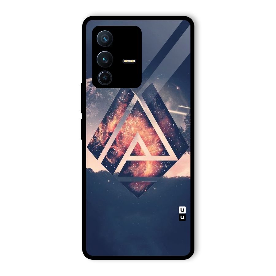 Moon Abstract Glass Back Case for Vivo V23 Pro
