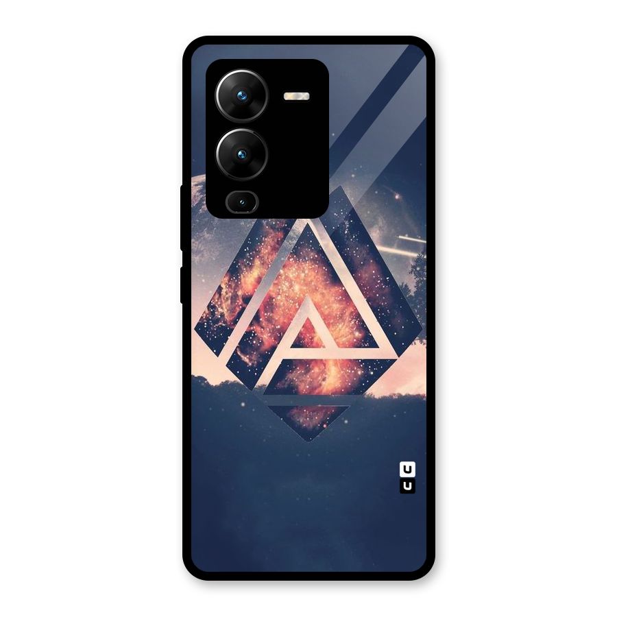 Moon Abstract Glass Back Case for Vivo V25 Pro