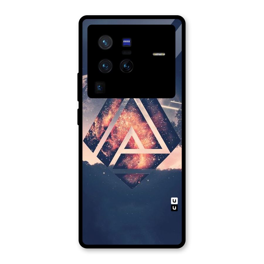 Moon Abstract Glass Back Case for Vivo X80 Pro
