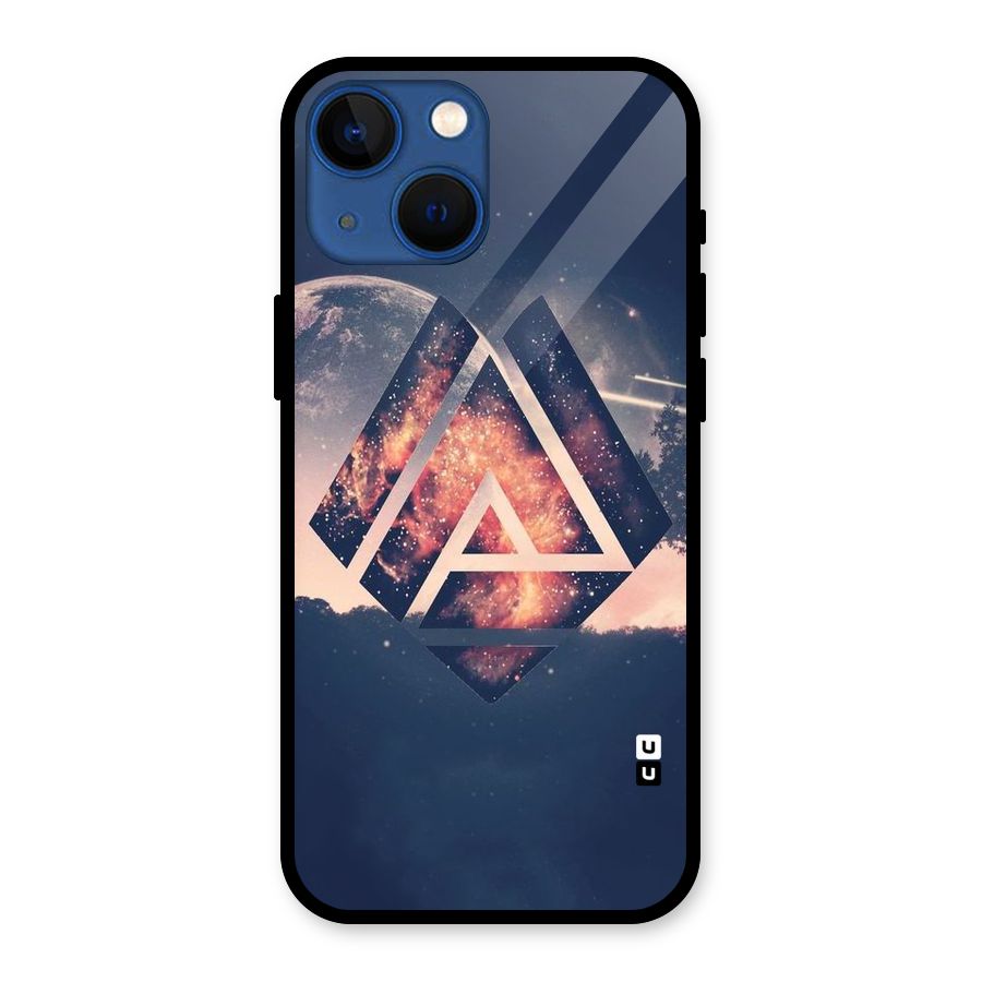Moon Abstract Glass Back Case for iPhone 13 Mini
