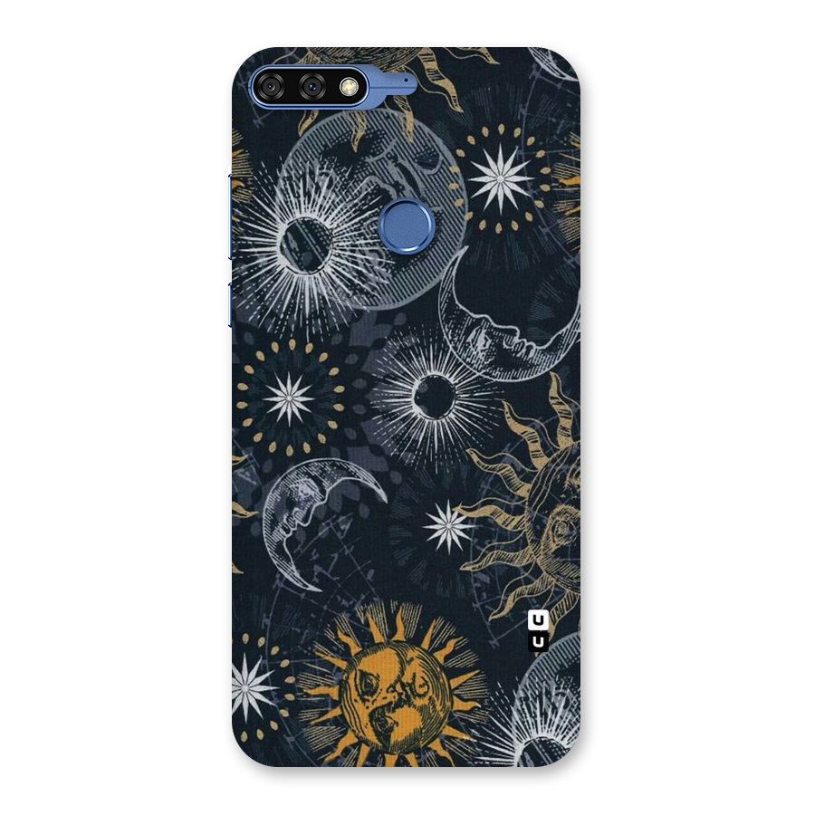Moon And Sun Back Case for Honor 7C