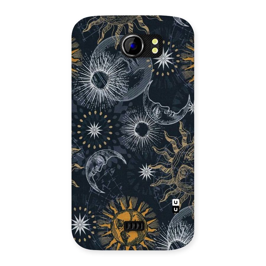 Moon And Sun Back Case for Micromax Canvas 2 A110