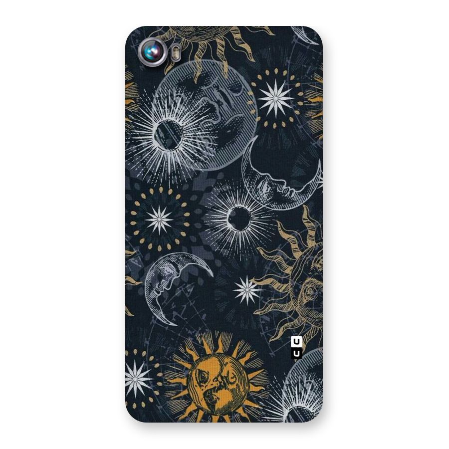 Moon And Sun Back Case for Micromax Canvas Fire 4 A107