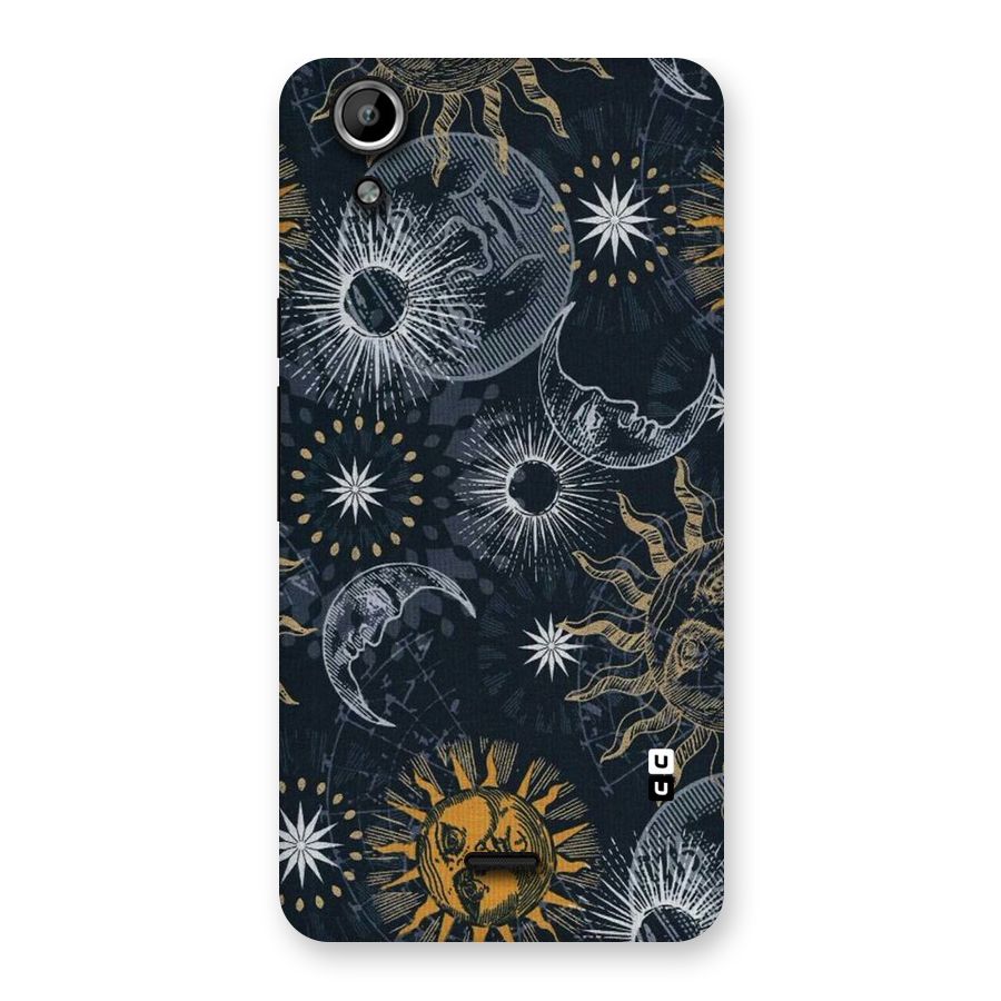 Moon And Sun Back Case for Micromax Canvas Selfie Lens Q345
