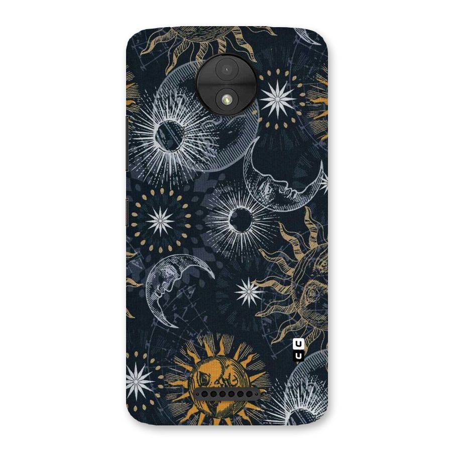 Moon And Sun Back Case for Moto C