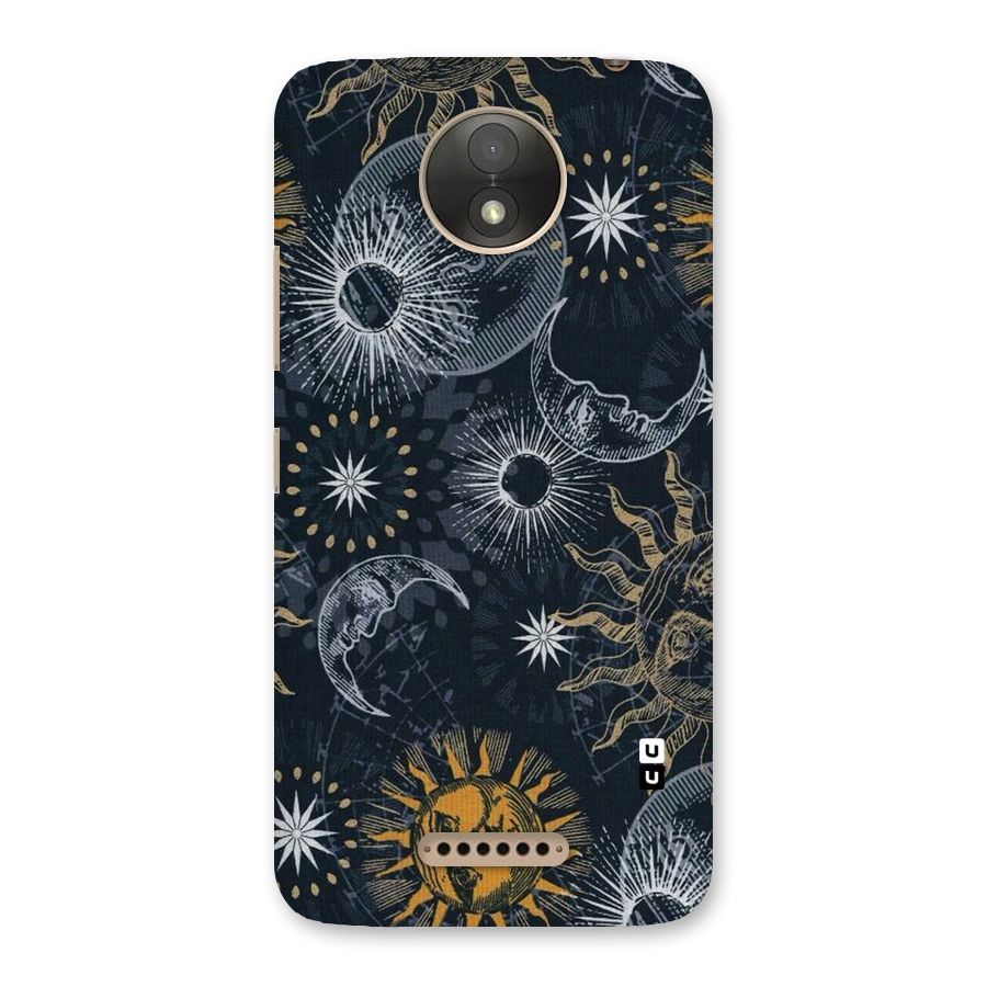 Moon And Sun Back Case for Moto C Plus