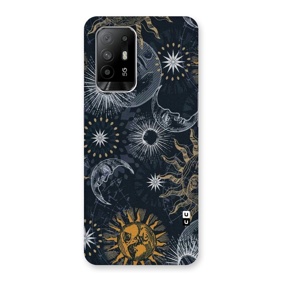 Moon And Sun Back Case for Oppo F19 Pro Plus 5G