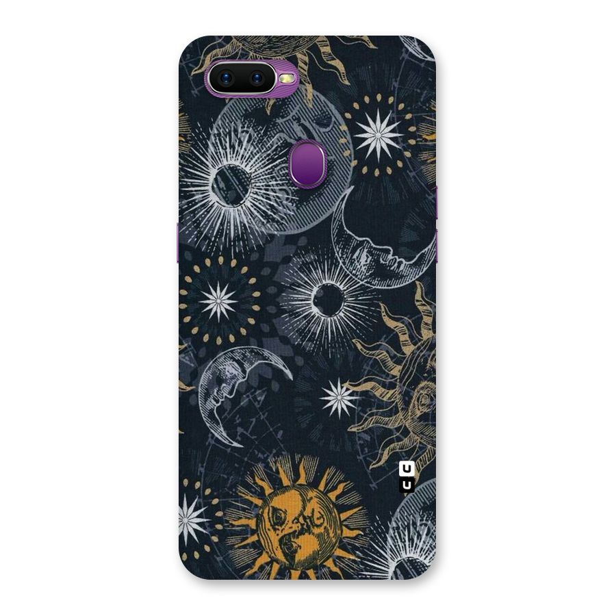 Moon And Sun Back Case for Oppo F9