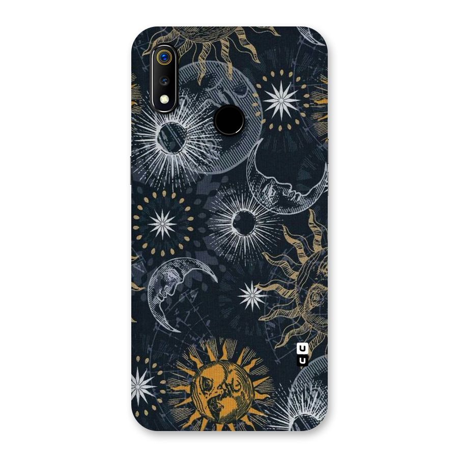 Moon And Sun Back Case for Realme 3