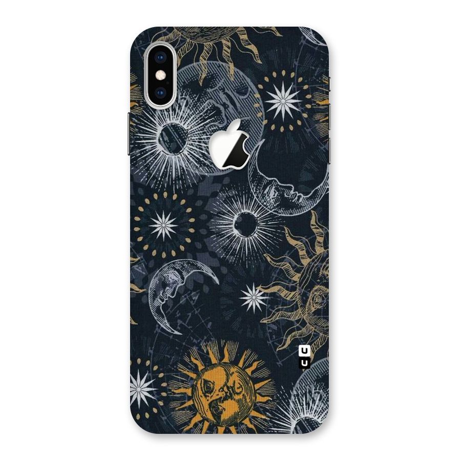 Moon And Sun Back Case for iPhone XS Max Apple Cut