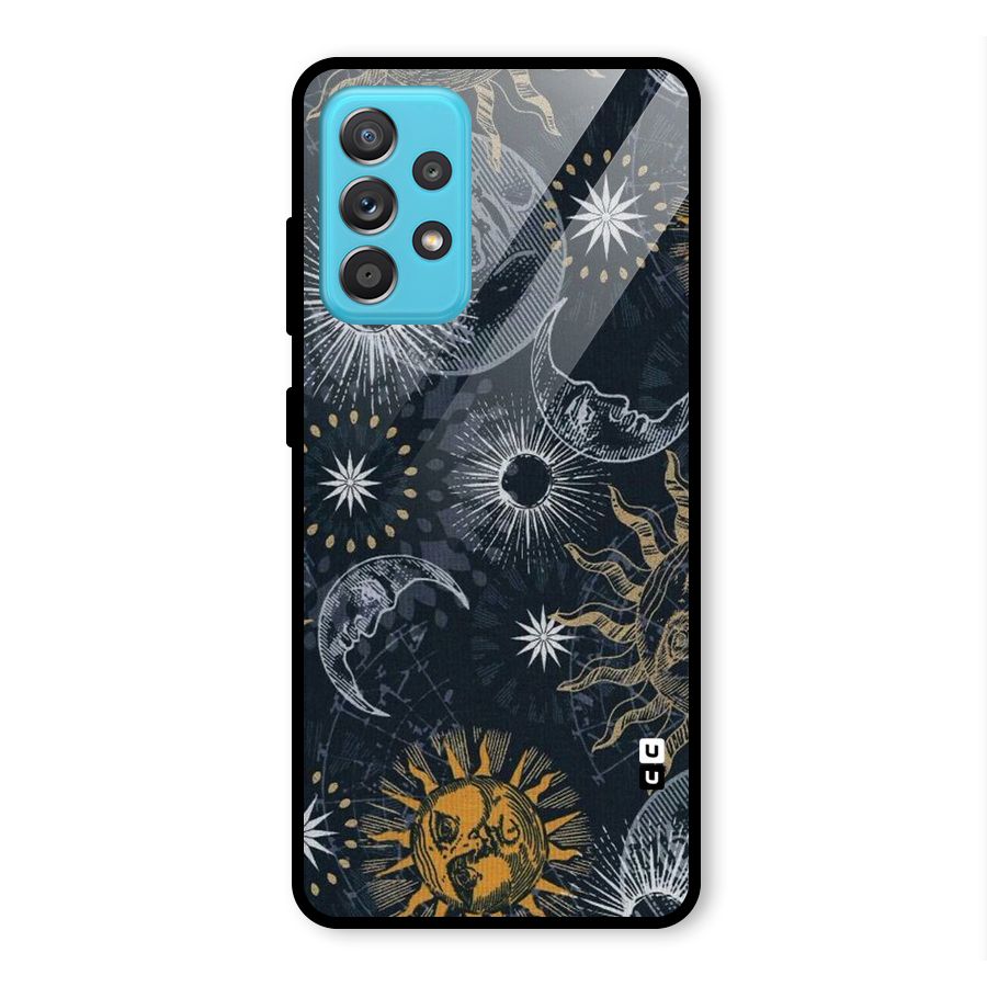 Moon And Sun Glass Back Case for Galaxy A52