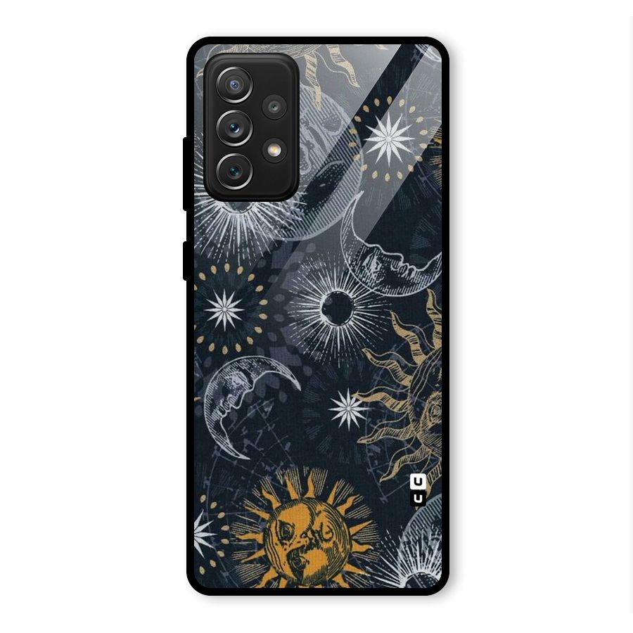 Moon And Sun Glass Back Case for Galaxy A72