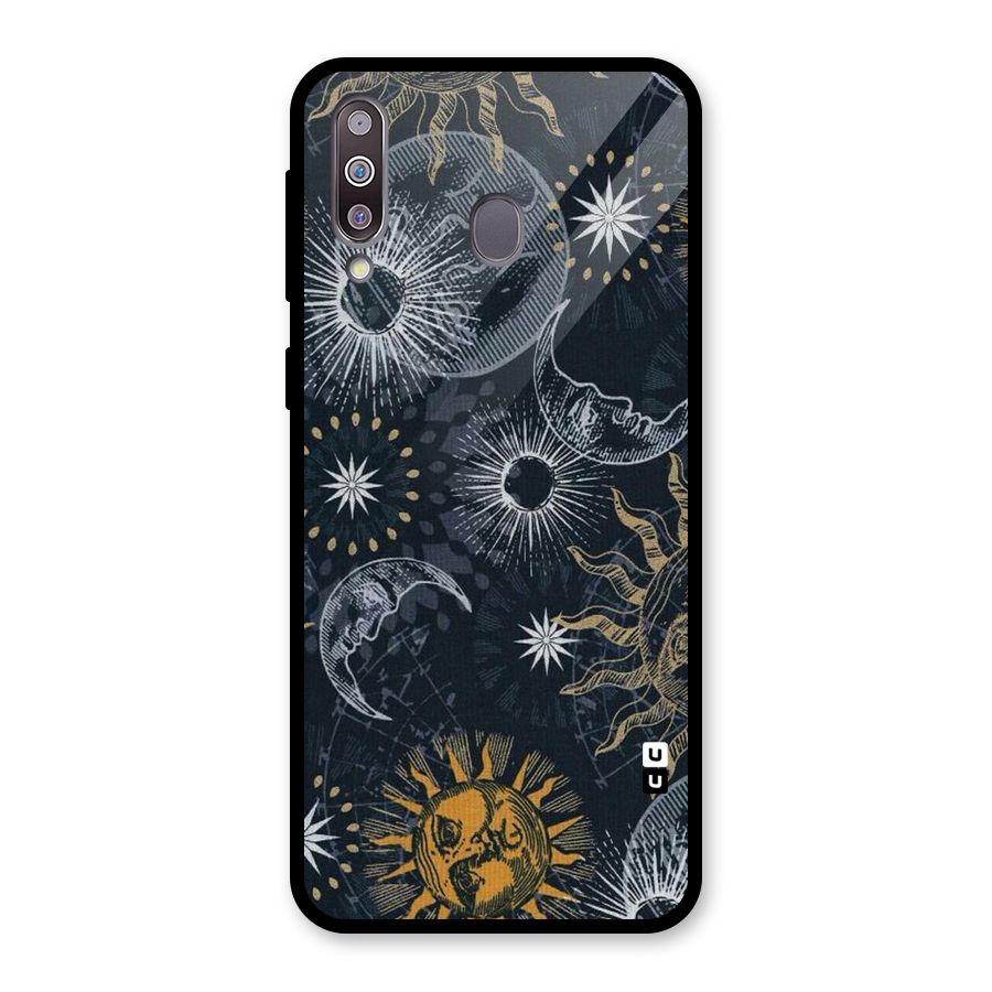 Moon And Sun Glass Back Case for Galaxy M30
