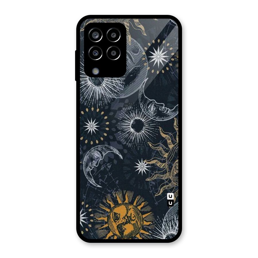Moon And Sun Glass Back Case for Galaxy M33