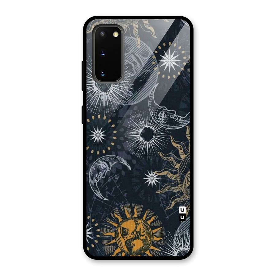 Moon And Sun Glass Back Case for Galaxy S20