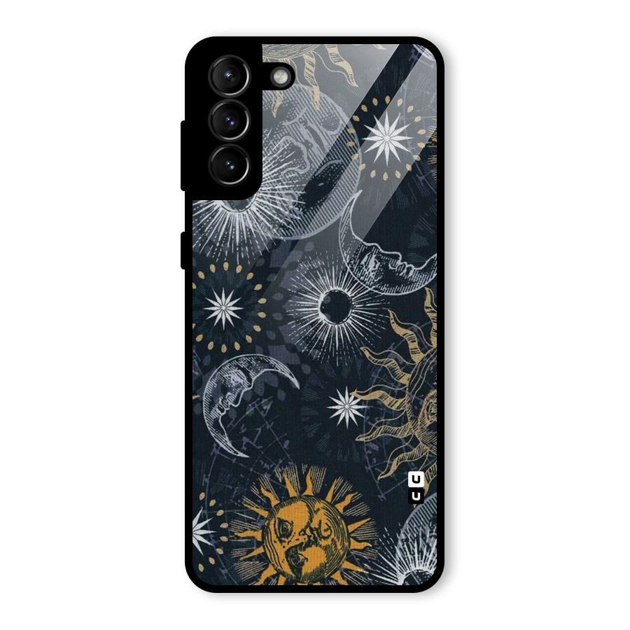 Moon And Sun Glass Back Case for Galaxy S21 Plus