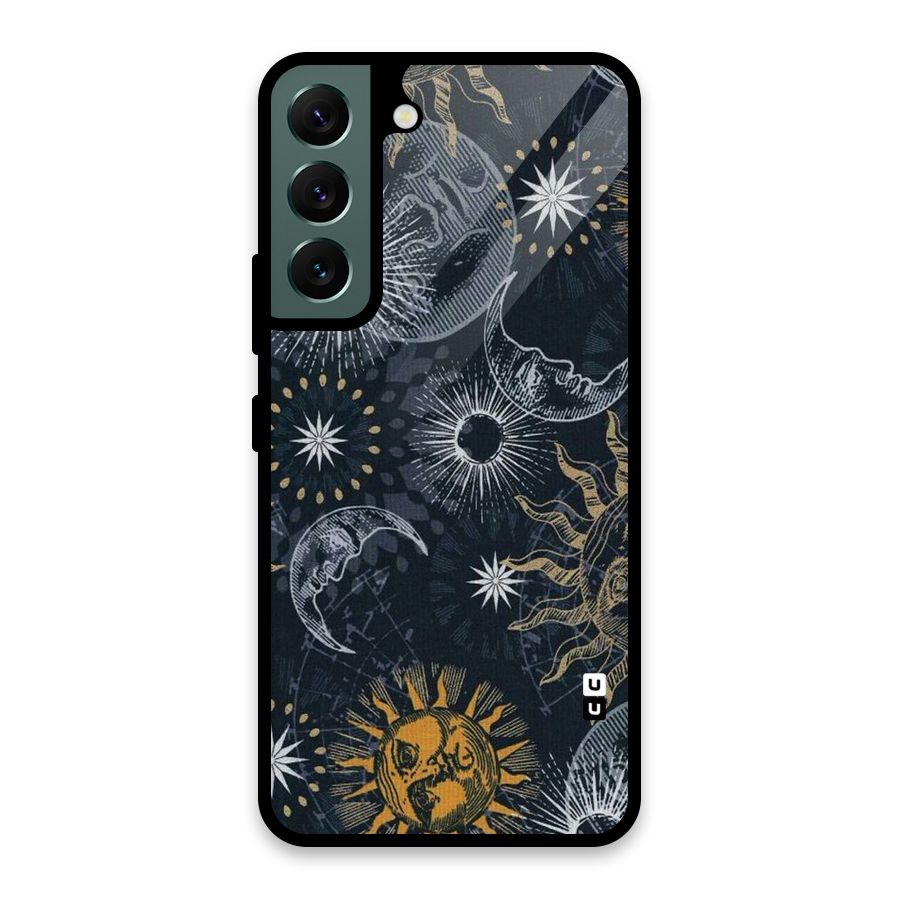 Moon And Sun Glass Back Case for Galaxy S22 5G
