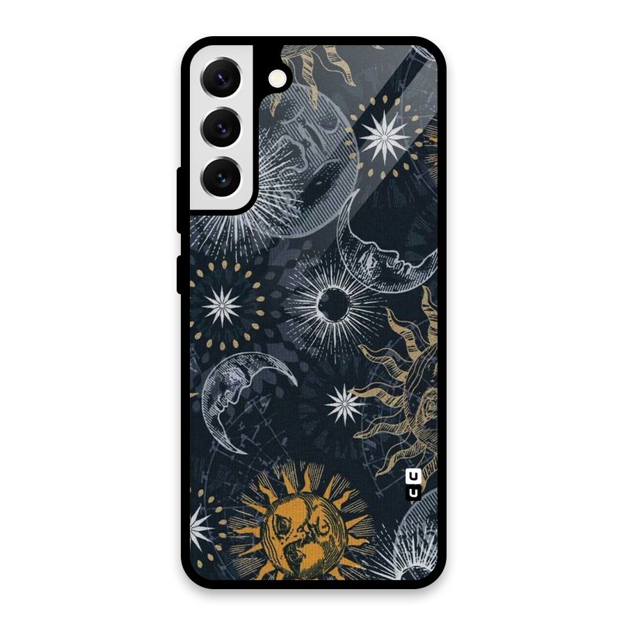 Moon And Sun Glass Back Case for Galaxy S22 Plus 5G