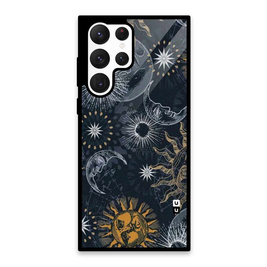 Moon And Sun Glass Back Case for Galaxy S22 Ultra 5G