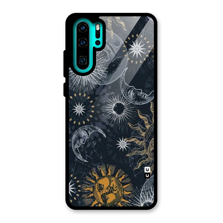 Moon And Sun Glass Back Case for Huawei P30 Pro