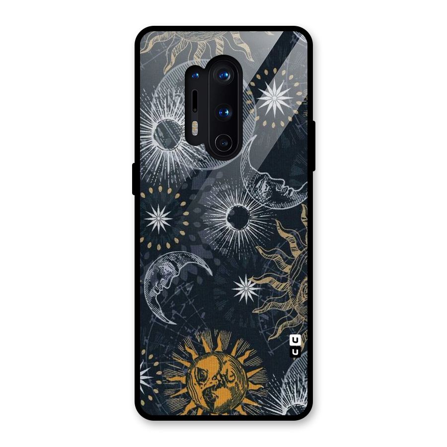 Moon And Sun Glass Back Case for OnePlus 8 Pro
