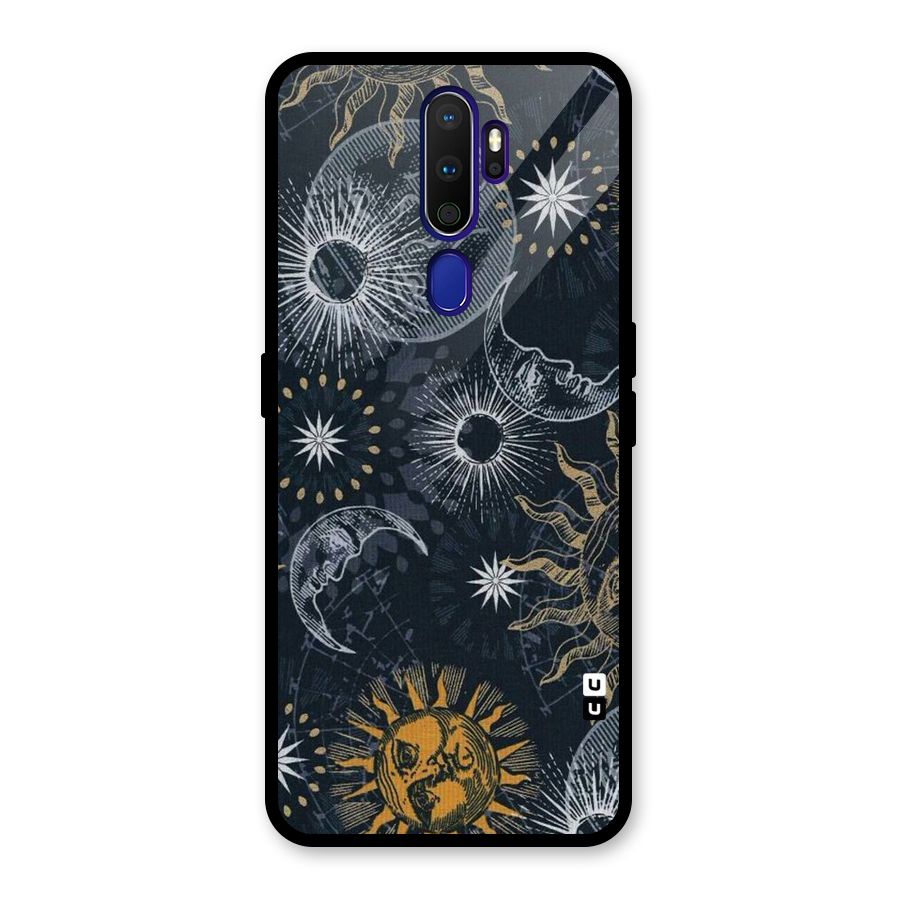 Moon And Sun Glass Back Case for Oppo A9 (2020)