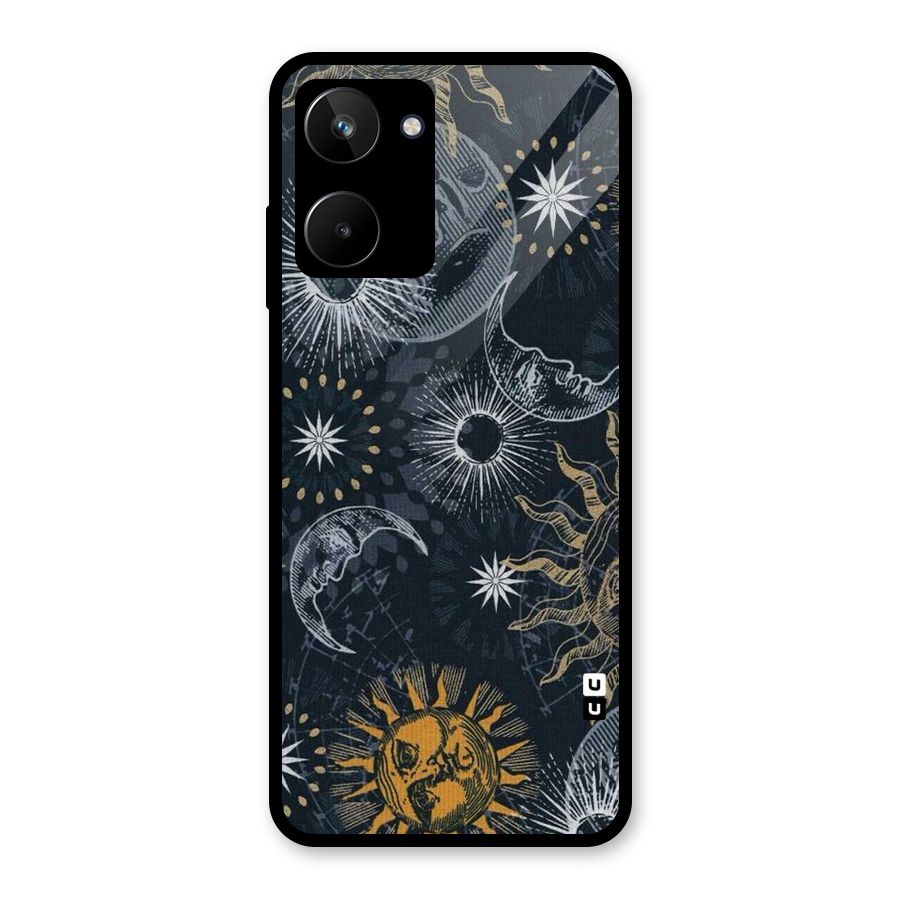 Moon And Sun Glass Back Case for Realme 10