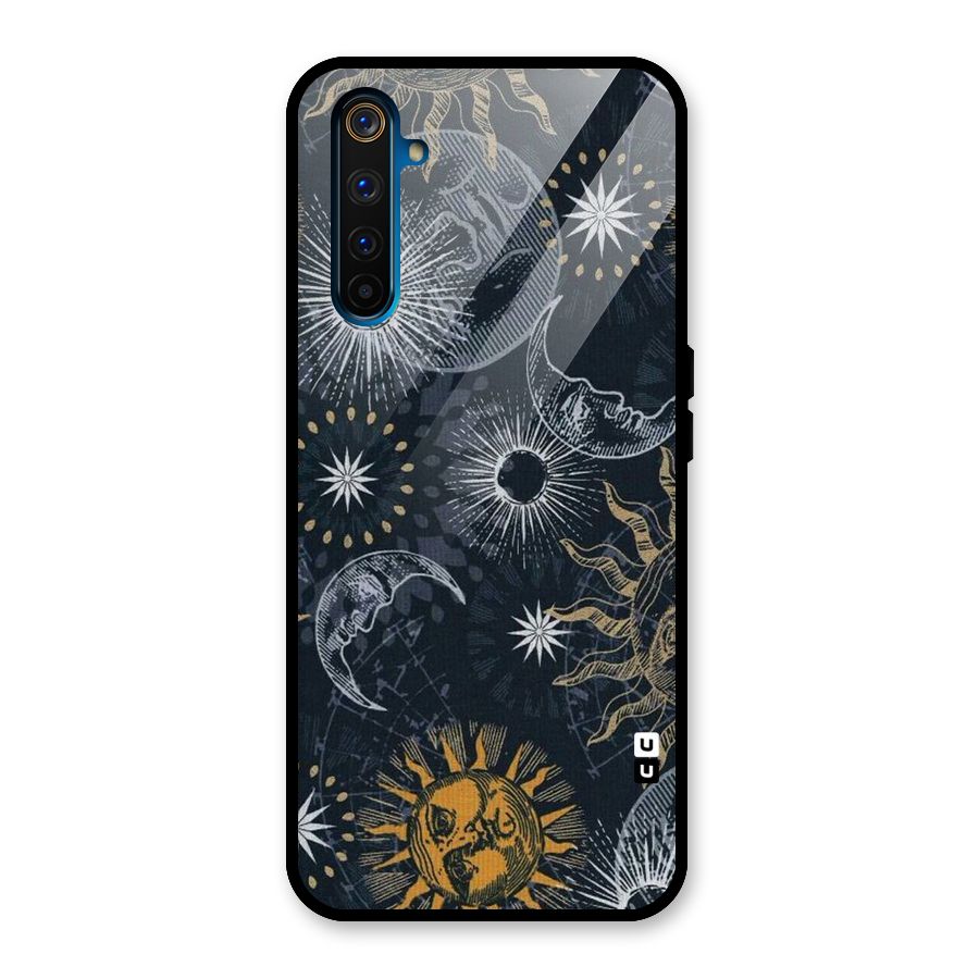 Moon And Sun Glass Back Case for Realme 6 Pro