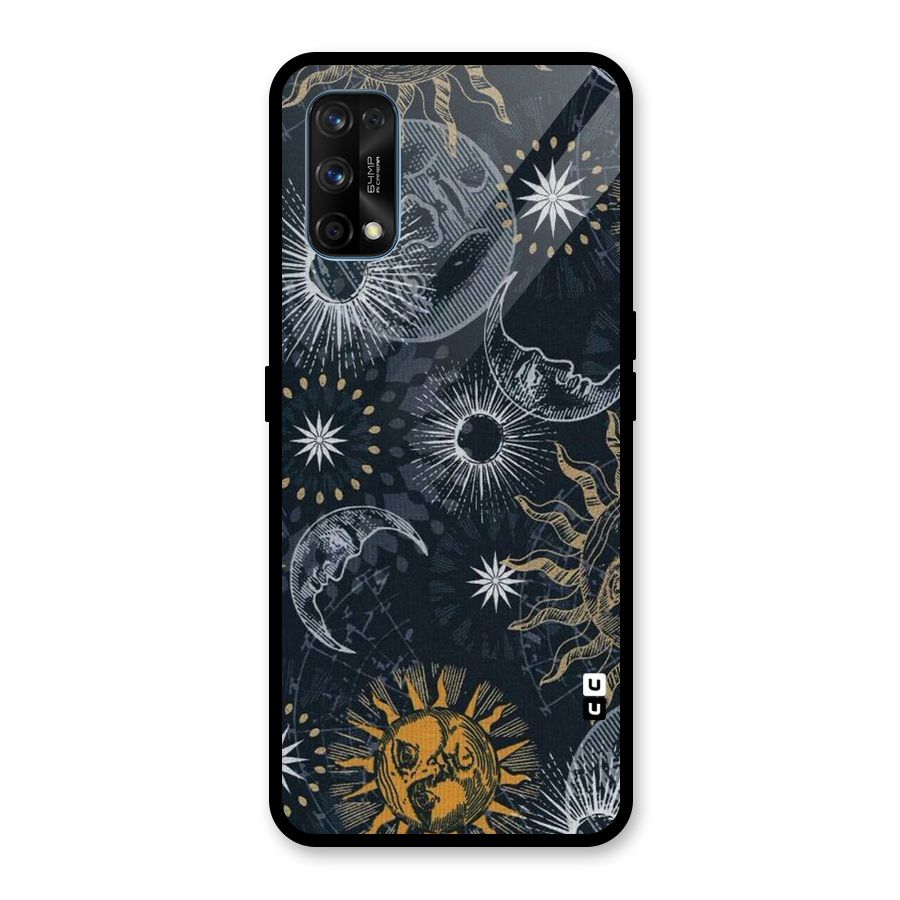 Moon And Sun Glass Back Case for Realme 7 Pro