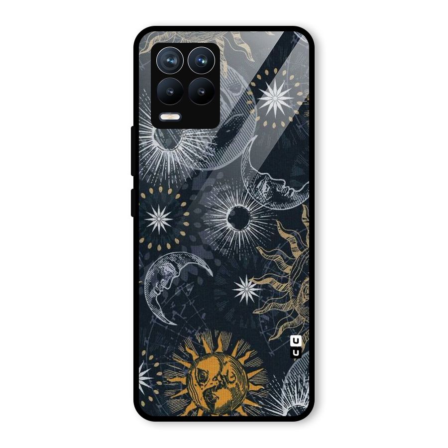 Moon And Sun Glass Back Case for Realme 8 Pro