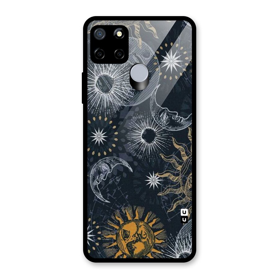 Moon And Sun Glass Back Case for Realme C12