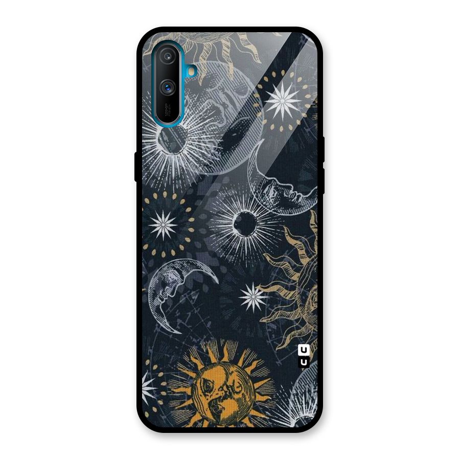 Moon And Sun Glass Back Case for Realme C3