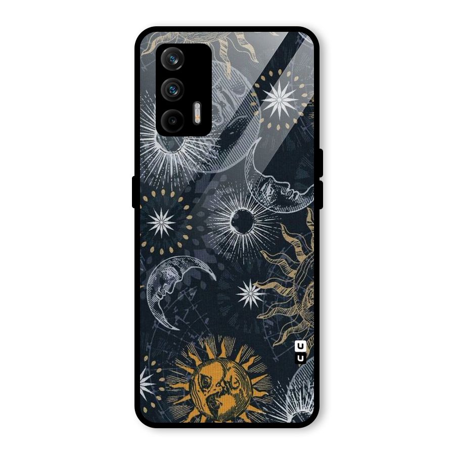 Moon And Sun Glass Back Case for Realme GT 5G