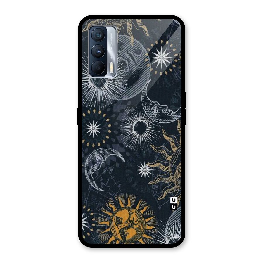 Moon And Sun Glass Back Case for Realme X7