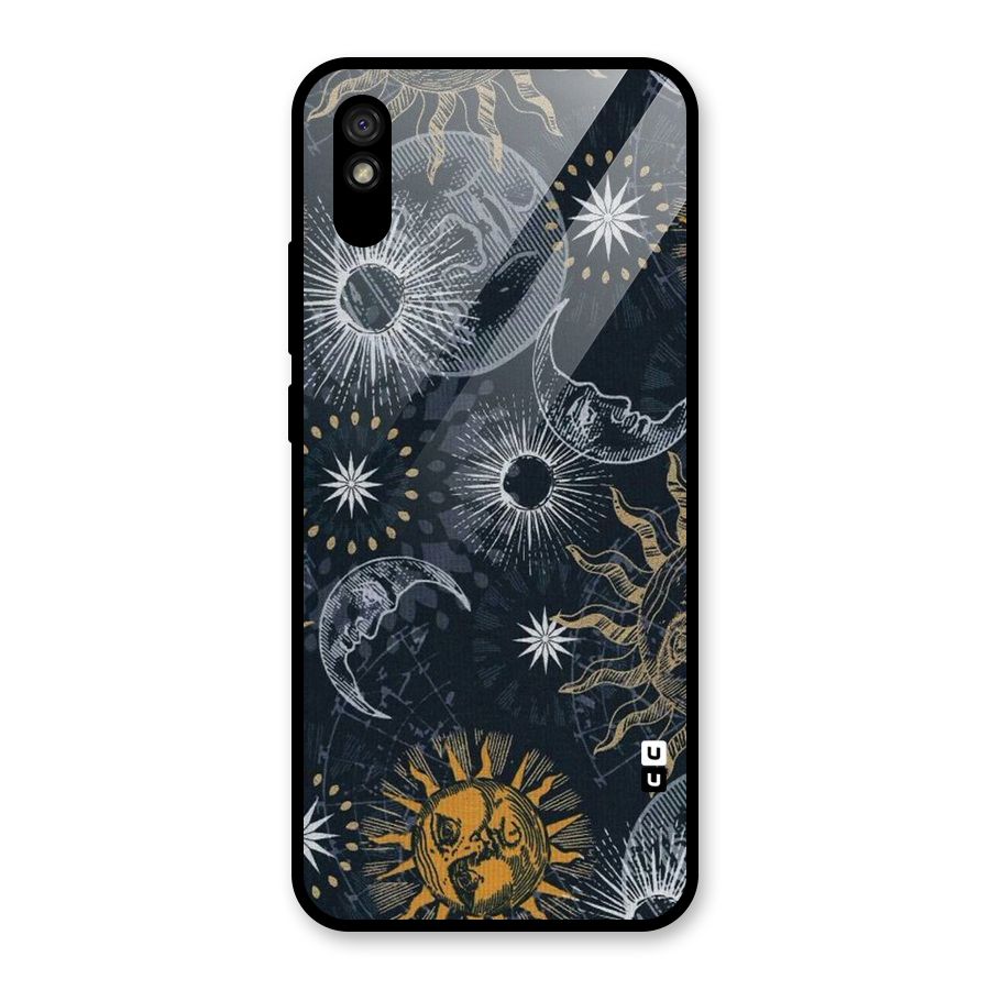 Moon And Sun Glass Back Case for Redmi 9A