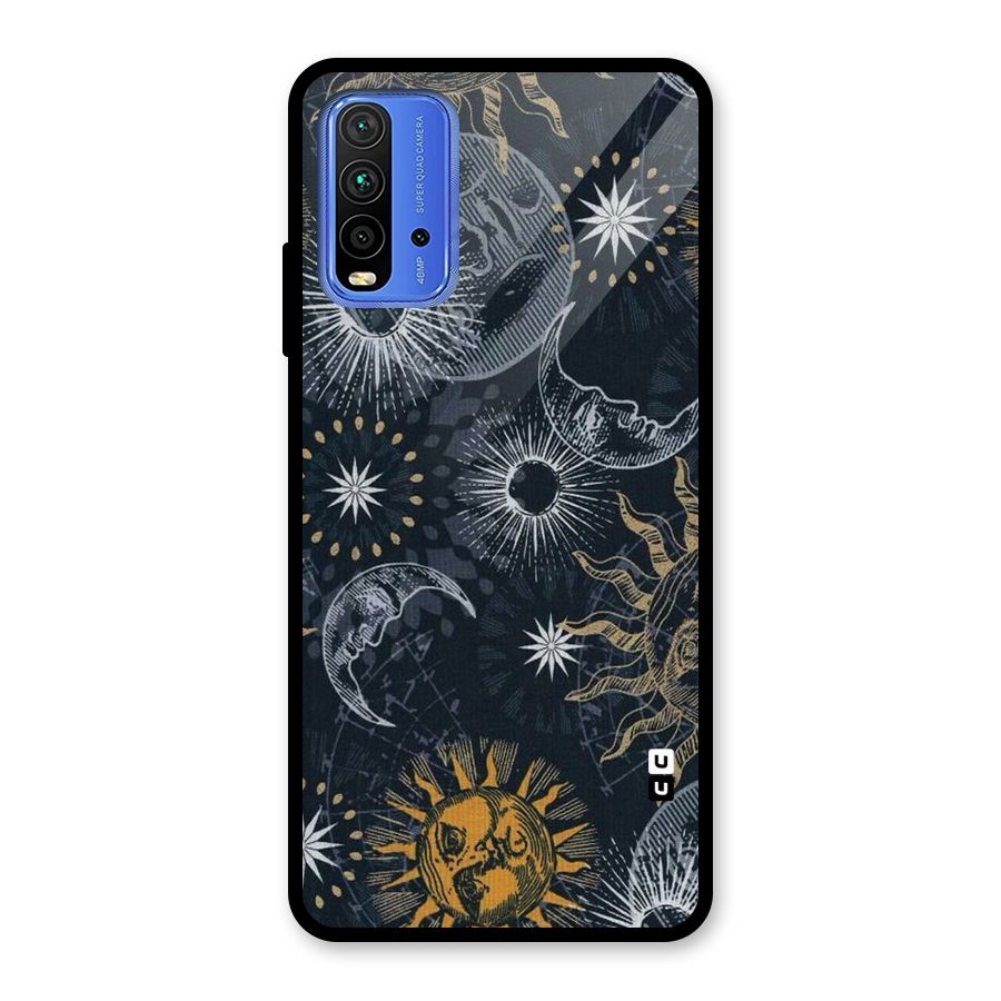 Moon And Sun Glass Back Case for Redmi 9 Power