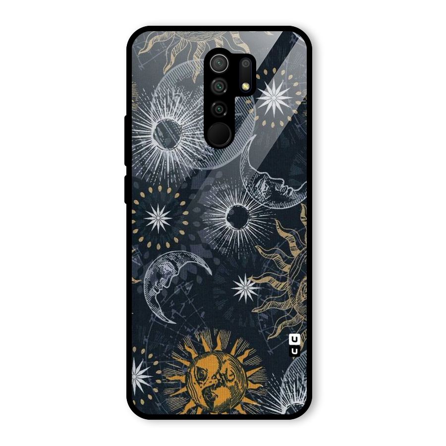 Moon And Sun Glass Back Case for Redmi 9 Prime