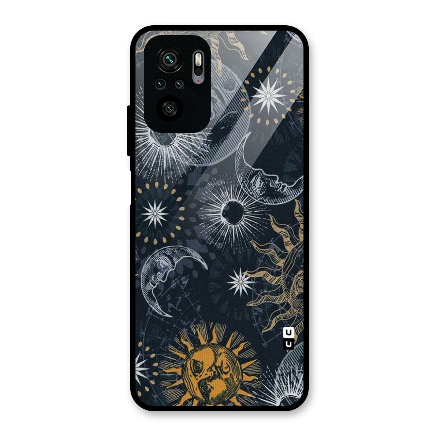 Moon And Sun Glass Back Case for Redmi Note 10S