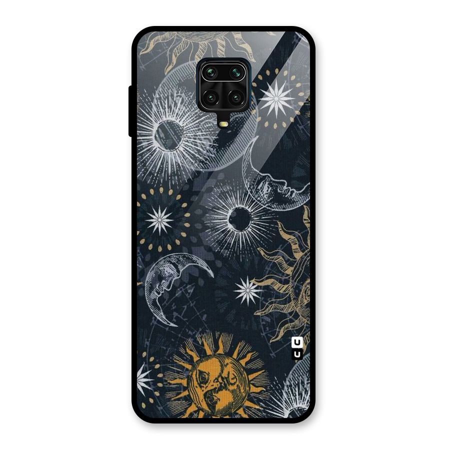 Moon And Sun Glass Back Case for Redmi Note 9 Pro