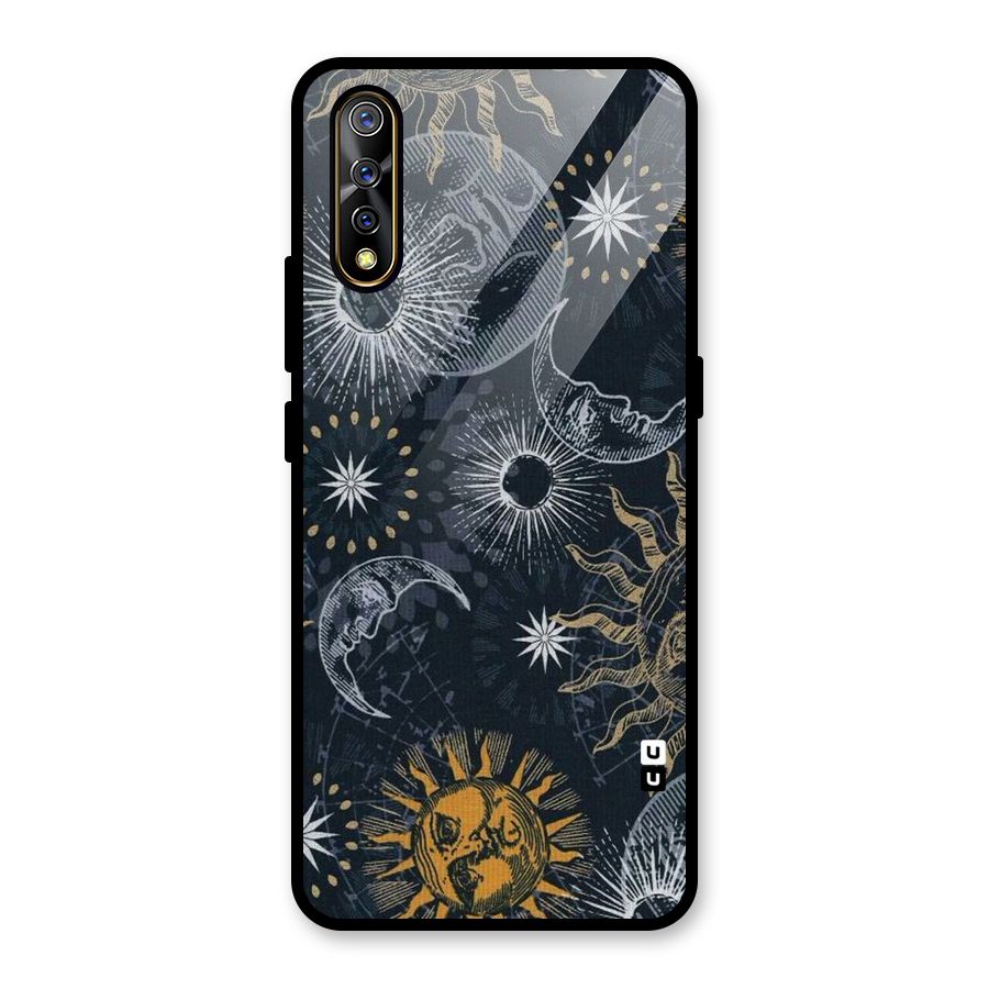 Moon And Sun Glass Back Case for Vivo S1