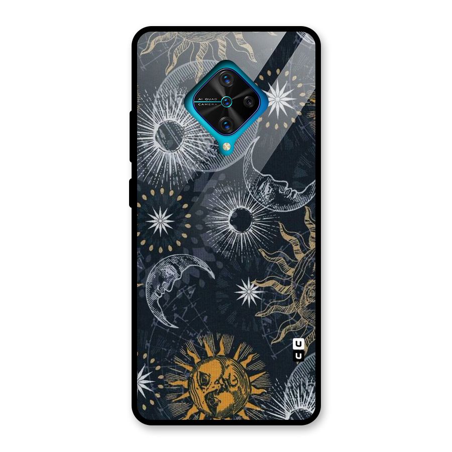 Moon And Sun Glass Back Case for Vivo S1 Pro