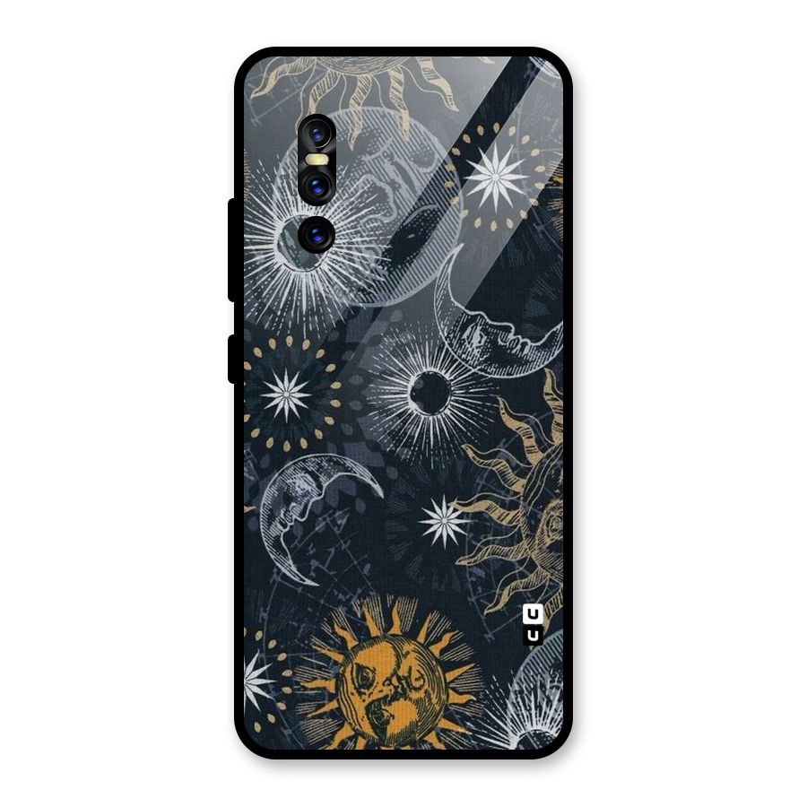 Moon And Sun Glass Back Case for Vivo V15 Pro