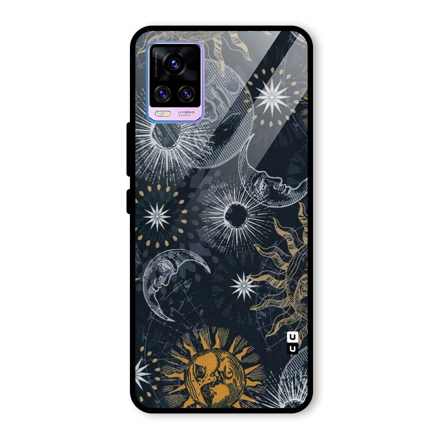 Moon And Sun Glass Back Case for Vivo V20 Pro