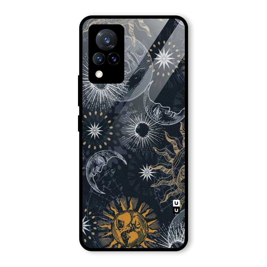 Moon And Sun Glass Back Case for Vivo V21 5G