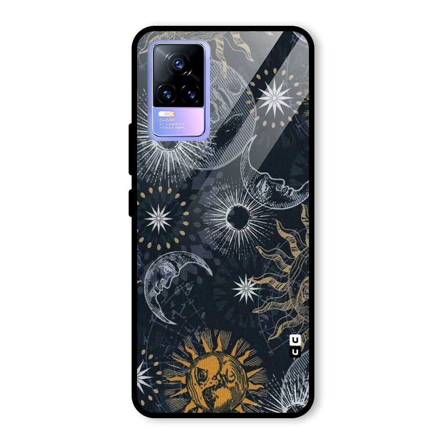 Moon And Sun Glass Back Case for Vivo Y73