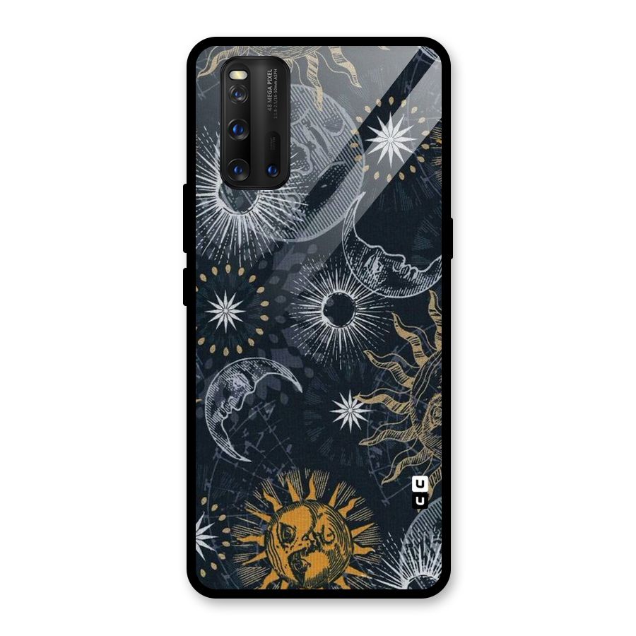 Moon And Sun Glass Back Case for Vivo iQOO 3